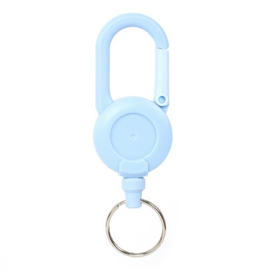 Retractable Keychain with Steel Wire Rope Carabiner Badge Reel Holder Clip Key Ring Heavy Duty Outdoor Camping Climbing Anti-lost Buckle