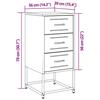 VidaXL Tables de chevet 2 pcs rose 36x39x78 cm acier, armoire, armoire latérale, meuble de chambre à coucher, table de 846581