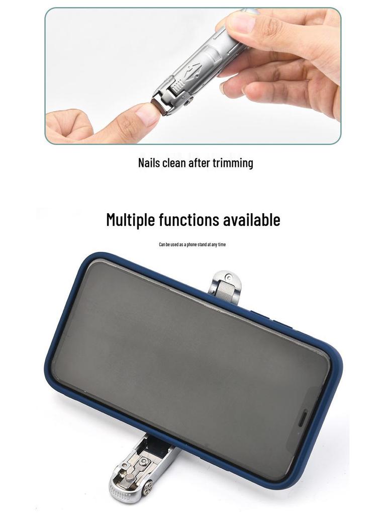 Anti-Splash Car Nail Clippers & Phone Holder