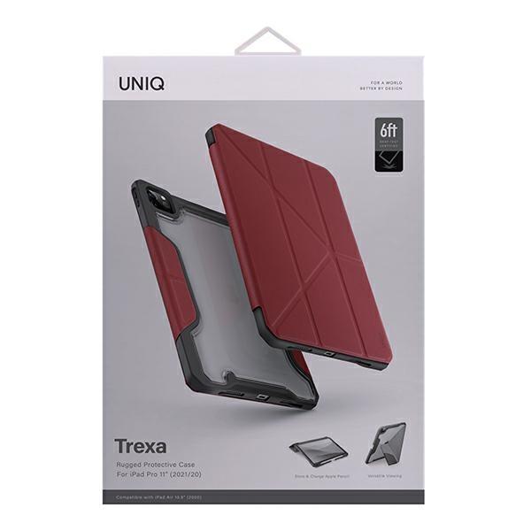 Hülle für iPad Pro 11 UNIQ Trexa Antimicrobial Rot
