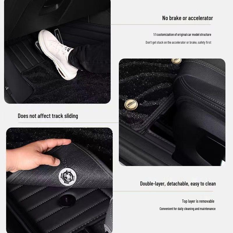 Universal Starry Sky Car Floor Mat - Eco-Friendly, Elbow Yarn, Main Driver, Single Piece
