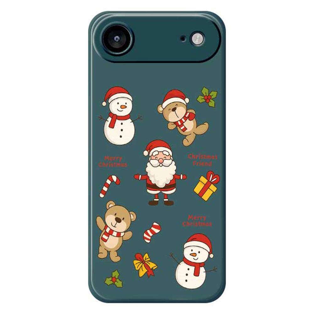 Für iPhone 17 Air Hülle Weihnachten Freunde Musterdruck Gerade Kante TPU Handy Rückseite