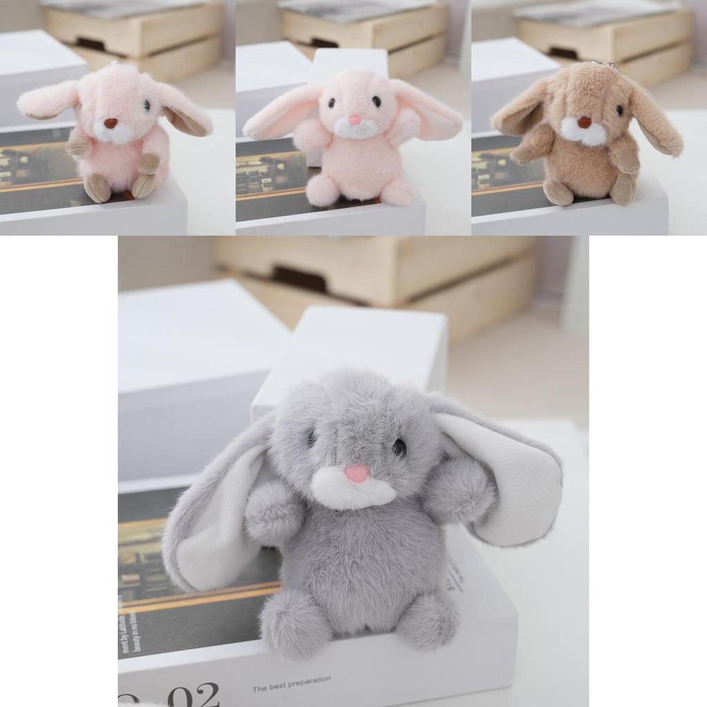 Rabbit Adorable Realistic Plush Keychain With Soft Pp Cotton Stuffing Cute Keyring Toy Perfect For Couples And Car Bags