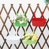 Oval Iron Art Hanging Flower Pot – Succulent Wall Mount Bucket for Balcony Decor