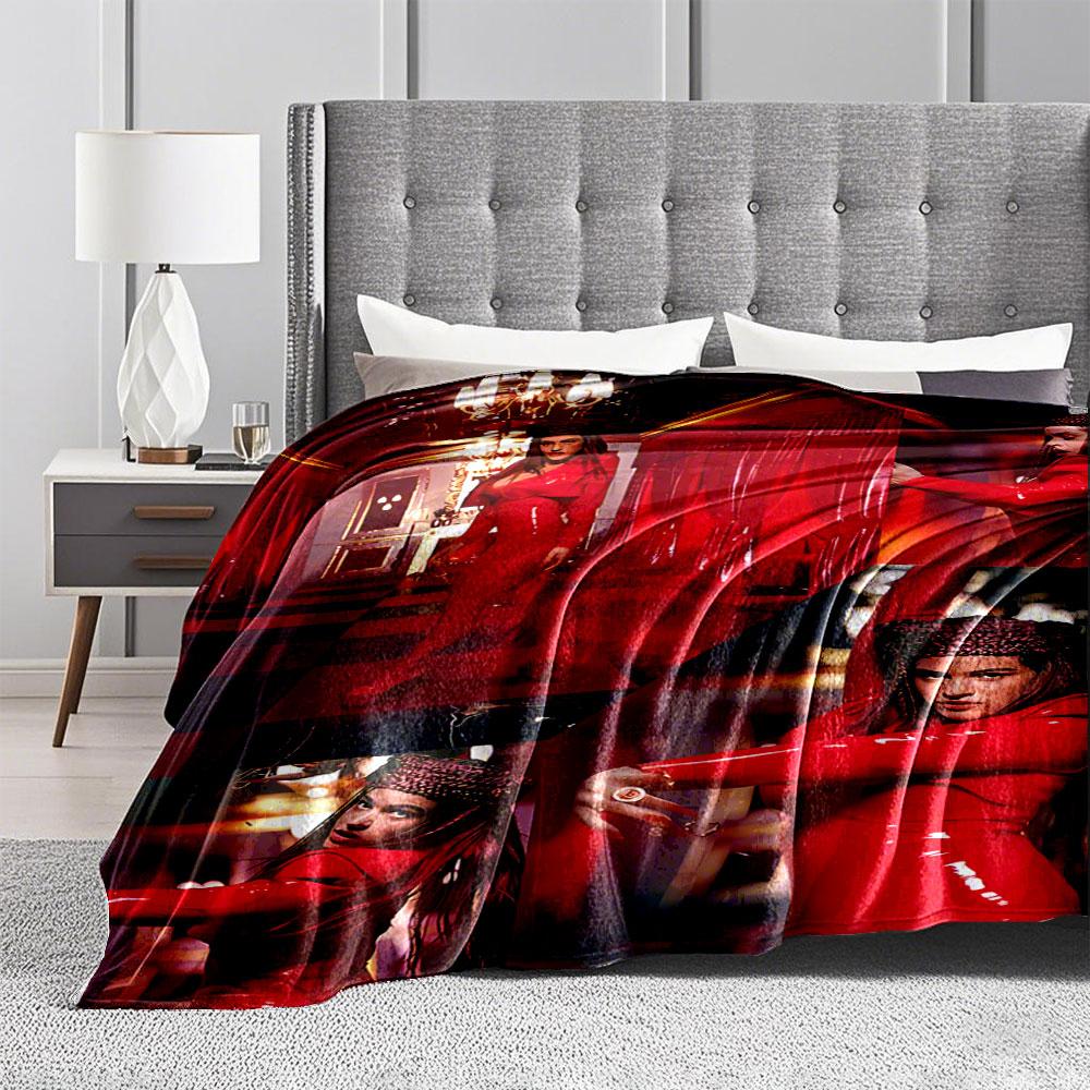 Red Glamour Fashion Blanket for All Seasons Blanket Lunch Break Throw Gift