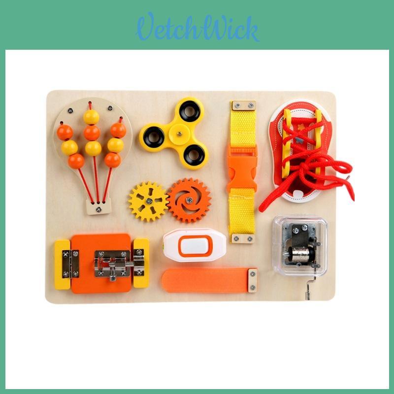 Wooden Music Box Fingertip Gyro Safety Buckle Game Board Children Puzzle Toy For Sensory And Emotional Growth