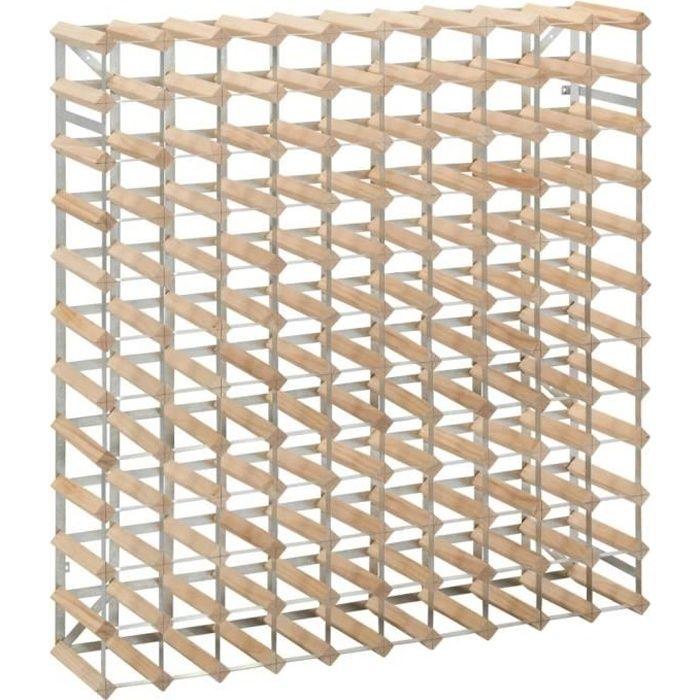 VidaXL Bottle Rack 120 Bottles Solid Pine
