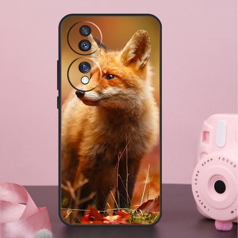 Cute Fox In Autumn Case For Honor 200 400 Pro 50 70 90 X9a X9b X9c X9d X8b X8c Win Magic 7 Lite 5 6 8 Pro Cover