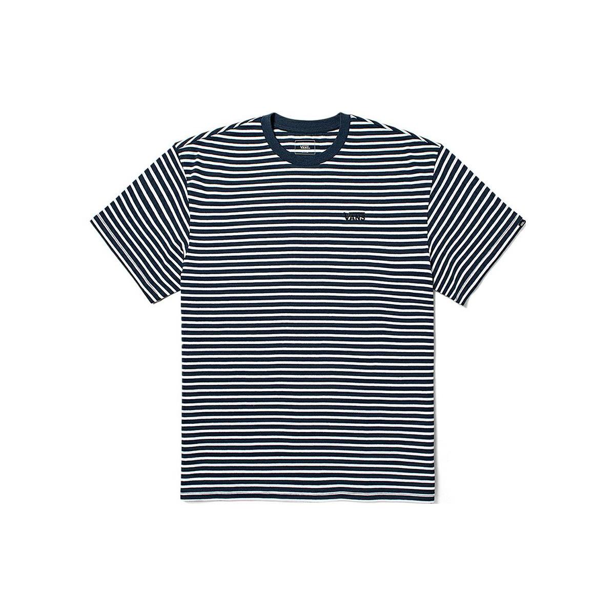 

New Vans T-Shirts Unisex Blue White Stripes VN000FR2CGI1 XL