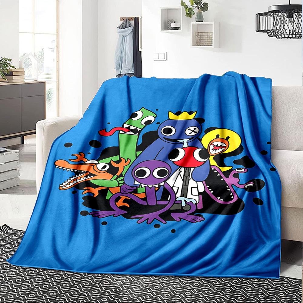 1pc Cartoon Characters Flannel Blanket,Ultra Soft Warm Plush Throw for Home Bedroom Bed Sofa Cover Camping Picnic Gift Y72417