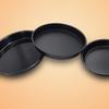 Black Pizza Tray Non-Stick Metal Bakeware Tray Baking Pan Round Oven Vented Tray