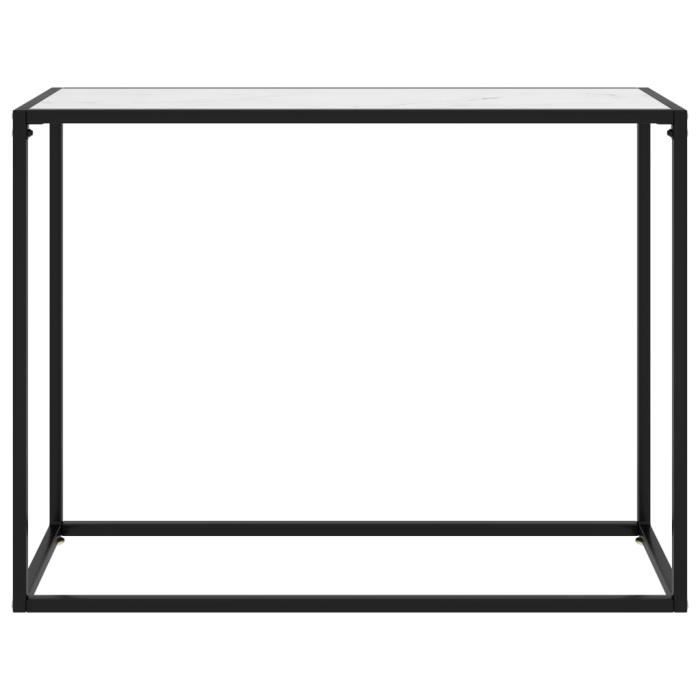 VidaXL Table console Blanc 100x35x75 cm Verre trempé