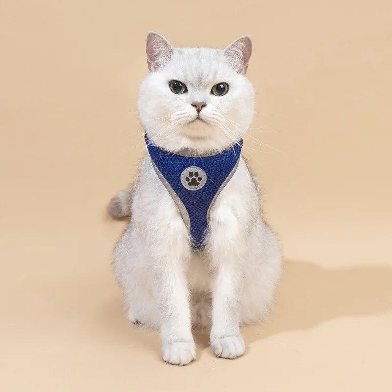Cat Harness Leash Set Reflective Puppy Pet Walking Lead Leash Escape Proof Kitten Harness For Cats Small Dogs Cat Accessories