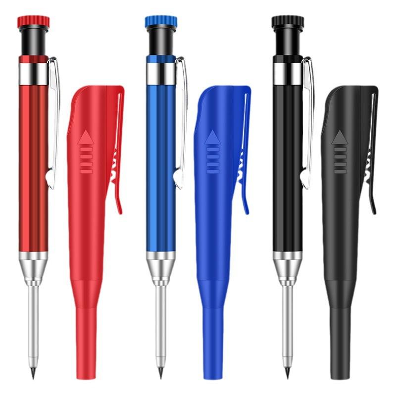 Em estoque: Lápis de Grafite Exclusivo de Metal com Ponta Longa de 2,8 mm para Furos Profundos em Marcenaria & Engenharia para Marcação & Posicionamento