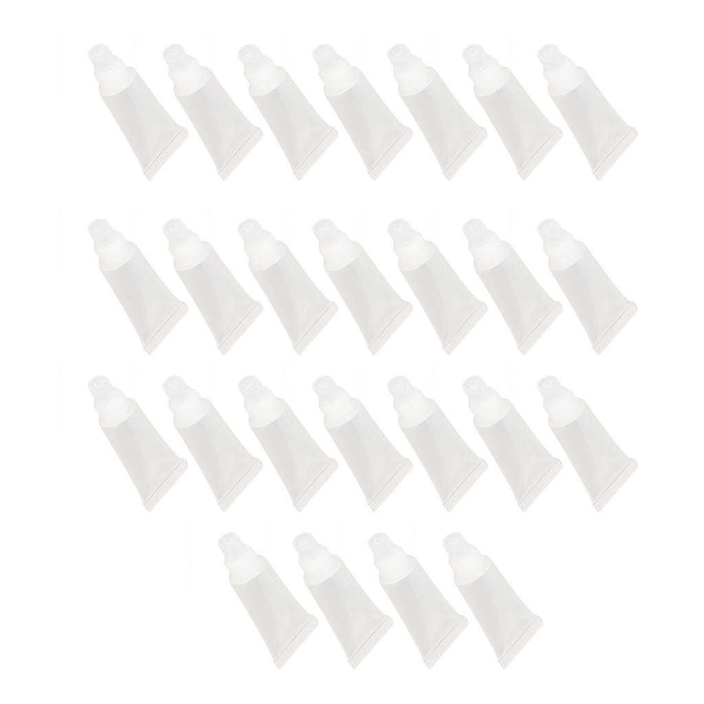 25pcs Lip Gloss Tube Refillable Clear Soft Mini Empty Cosmetic Container for Shampoo Body Lotion 5ml