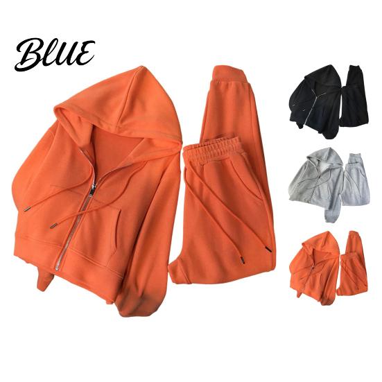 Relaxing Home Outfit for Her Women's Two Piece Tracksuit Long Sleeve Zip Up Hoodie Breathable
