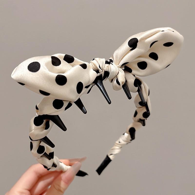 Retro Leopard Print Plush Headband - Non-Slip, Korean Style for Women, Perfect for Autumn and Winter Face Washing