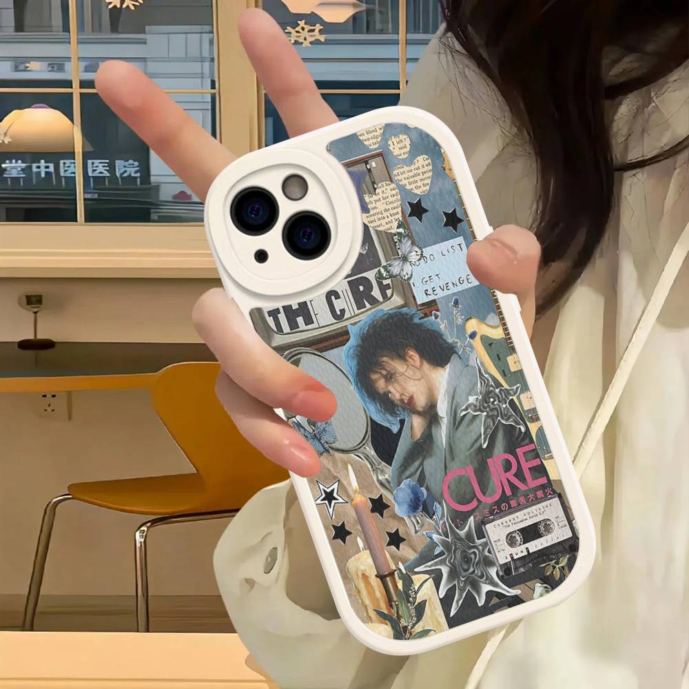 

Rock Band THE C-CURE Music Phone Case For IPhone 16 15 14 13 12 11 Pro Max Plus Soft Leather Cover 12 pro max