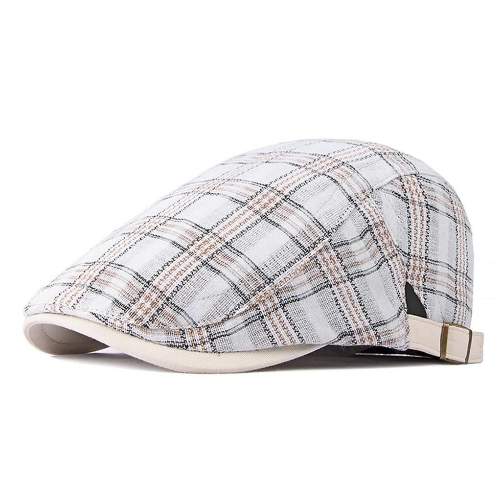 Eternal Leaf Hunting British Traditional Tartan and One Size Fits FT11007 Hat, Check, Men's Women's, All, (01.type1 White)