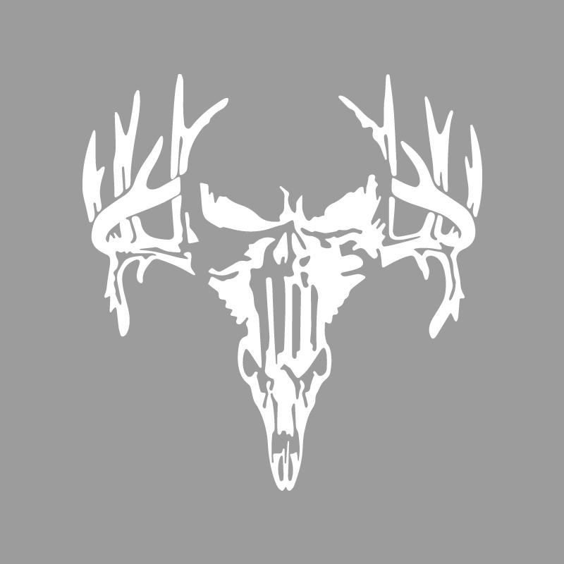 Antler Splicing Skull Decals & Bumper Creative&funny Stickers for Cartoon Fans&lover,high Quality for Car Trucks Motorcycles