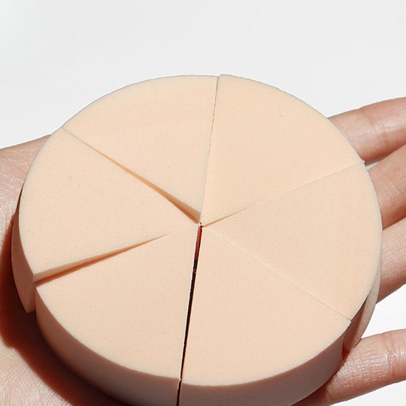 6Pcs/Set Triangle Make Up Sponges Face Foundation Concealer Cream Fan Shaped Detail Powder Puff Cosmetics Applicator Tools Black