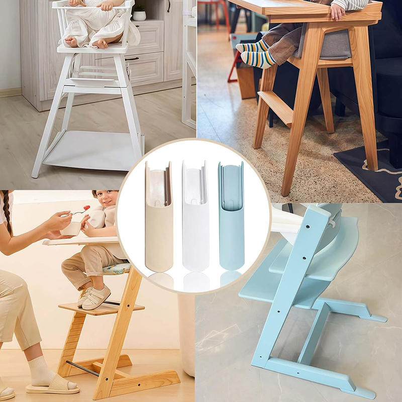 Insert Dining Chair Accessories Safety Extension Piece Anti Tipping Strip Baby Chair Anti-Skid Leg Pad Feet 2PCS/set