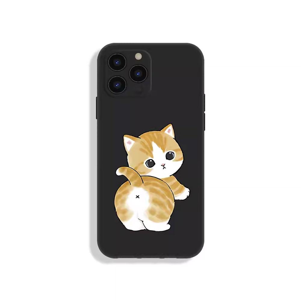 Cartoon Animal Cat Couple Paired Phone Case for IPhone 16 15 14 13 12 11 Pro MAX Mini SE XS X 7 8Plus Soft Silicone Cover Fundas