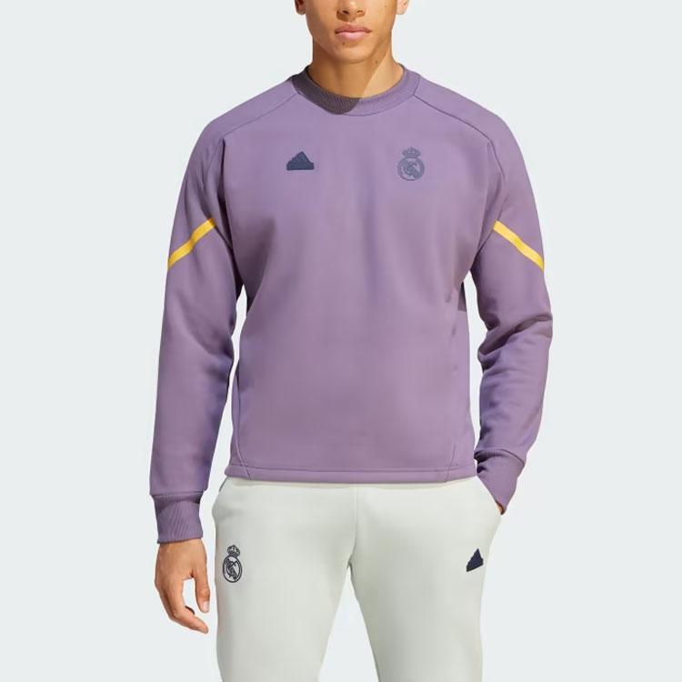 Adidas Real Madrid Designed For Gameday Crew Sweatshirt Men's Purple HY0639