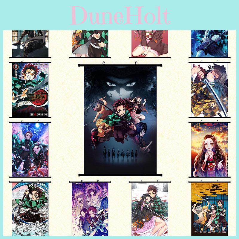 Stylish Kimetsu No Yaiba Anime Scroll Painting With Versatile 13 Themes For Wall Decoration