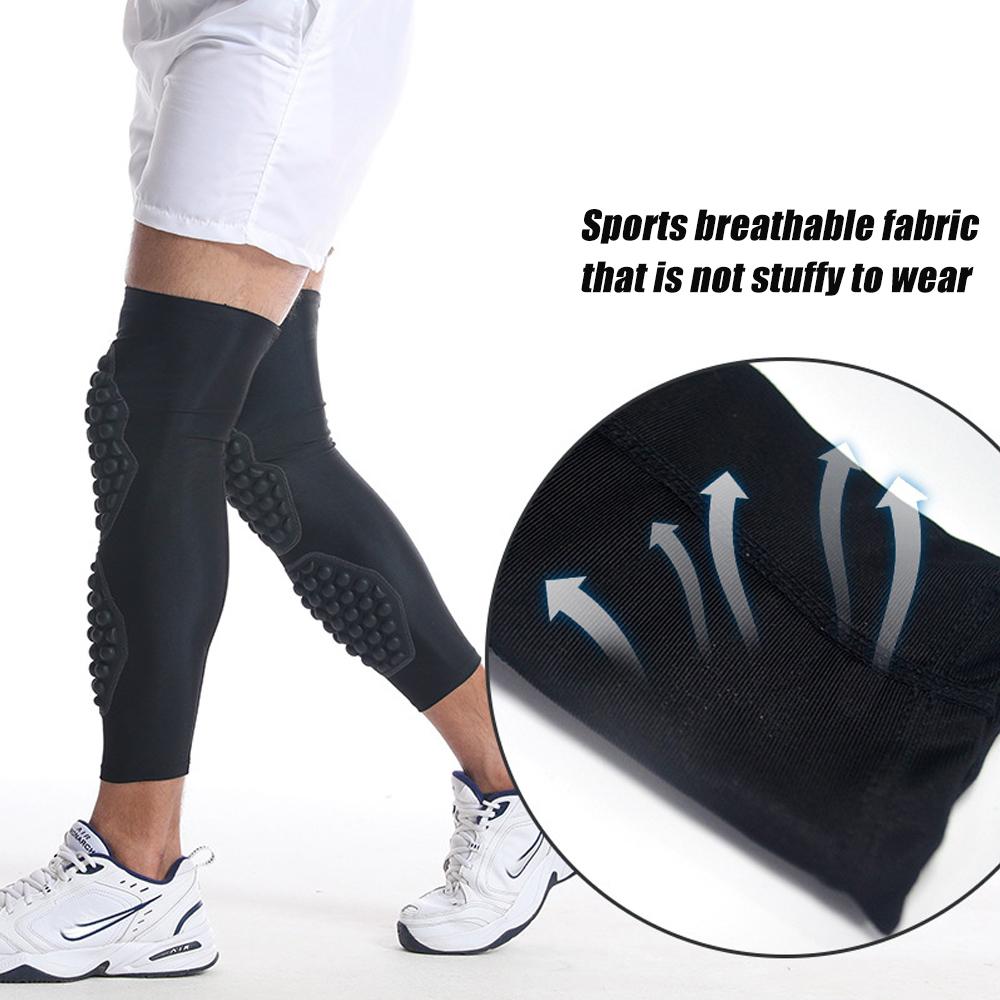 1Pcs Knee Calf Padded Leg Thigh Compression Sleeve Sports Protective Gear Shin Braces Support for Soccer Sports Youth Kids Adult