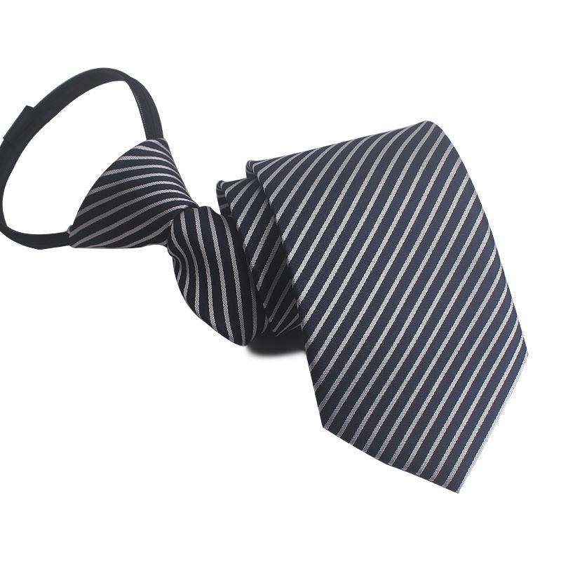 Men's 8cm No-Knot Zipper Tie - Easy-Pull Business Formal Tie