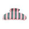 Hair Claw Colorful Striped Design Back Head Hair Clip Anti-slip Teeth Strong Grip Shower Hair Clamp Versatile Use Hair Accessory