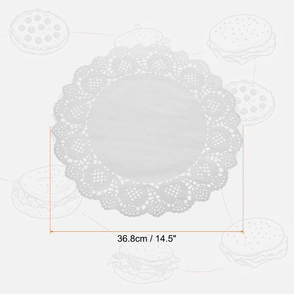 150/300pcs Lace Paper Doilies White Round/Oval/Rectangle Disposable Decorative Paper Placemats Hollow Flower Absorbing Papers