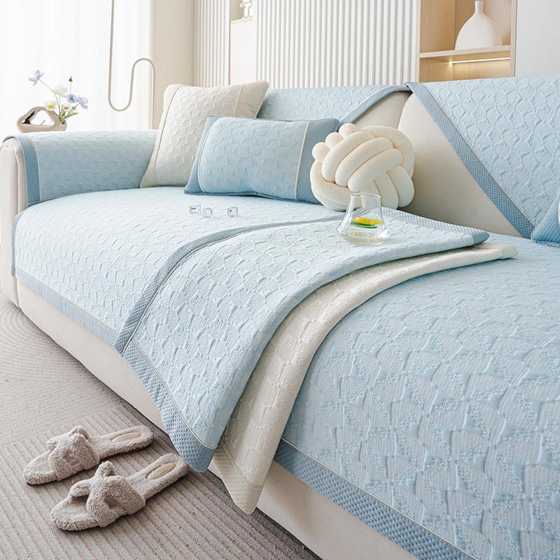 Creamy Wind Summer Sofa Cushion Cool Feeling One Piece Sofa Cover  New Mat Combination Seat Cushion Back Towel