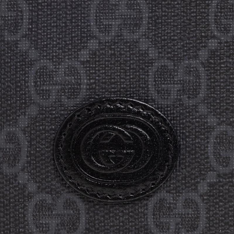 Gucci Portacarte con logo GG intrecciato in tela e finiture in pelle Accessori da uomo Nero 722601-92TCF-1000