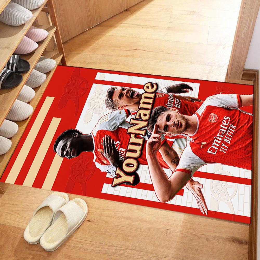 Arsenal Customized Name Floor Mat Suitable for Living Rooms Entryway Study room Playrooms Antislip Carpet Anime Office Decor Spiritual Gift