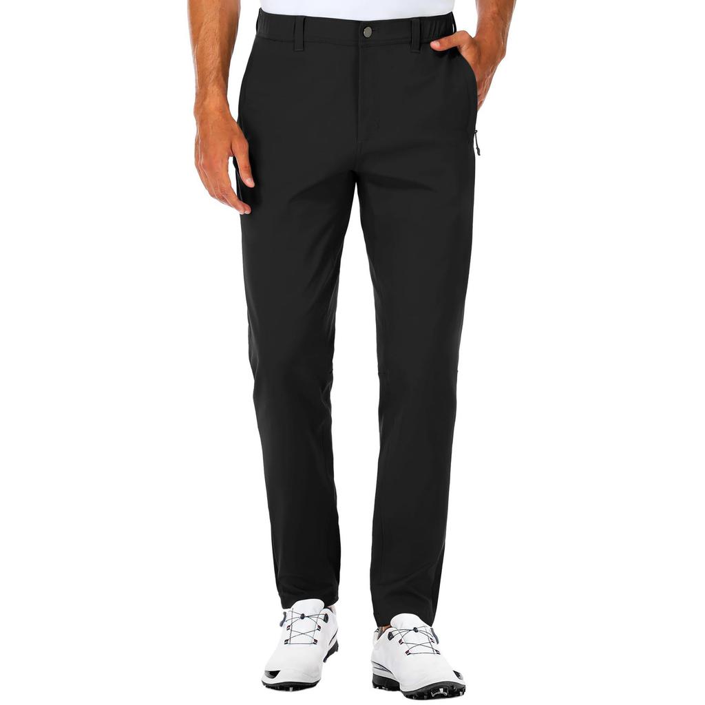 Men's Casual Elastic Slim Fit Hiking Pants, Lightweight Golf Pants