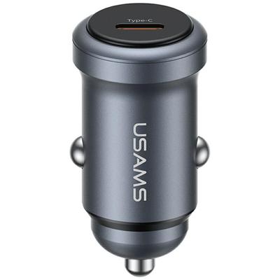 USAMS CC321 Aluminum Car Charger 30W PD USB-C Tarnish