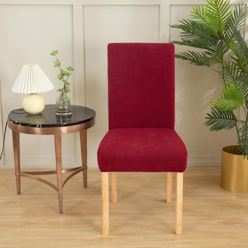 

Fashion Elastic Solid Color Adjustable Chair Cover Polyester Slipcovers Chair Seat Covers Kitchen Dining Room Wedding Banquet
