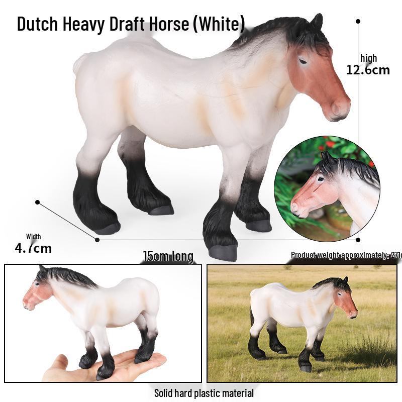 Solid Simulation Toy: Thousand Li Horse, Dutch Draft Stallion & Tennessee Walking Mare