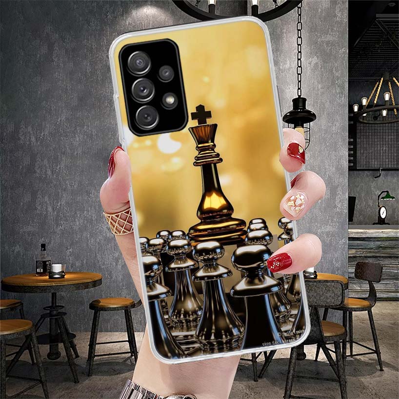 Competitive Chess Game Phone Case For Samsung Galaxy A12 A22 A32 A52 A72 A02S A51 A50S A71 A70 A31 A20S Note 20 Ultra S10 A10S G