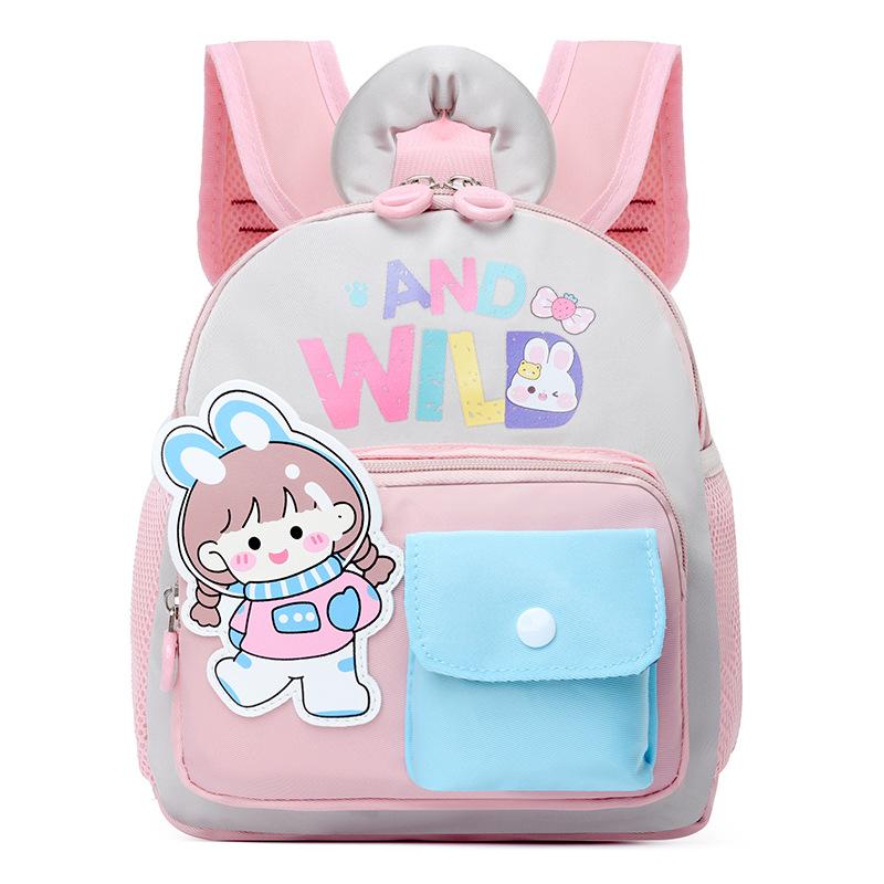 

Детский сад школьная сумка с рисунком животных из мультфильмов рюкзак для первого и второго класса легкий детский рюкзак розовый