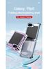 Kompatible Samsung Z Flip7 Galvanisierte Transparente Fallschutzhülle