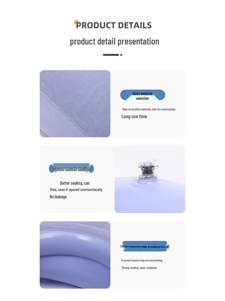 PVC Inflatable Pregnancy Pillow - O-Shaped Prone Sleeping Mattress for Comfort