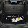 1 Peça Flor Margarida Coração de Amor Único Tapete de Porta-malas de Carro Antiderrapante Forro de Carga Impermeável Protetor de Armazenamento para SUV Sedan
