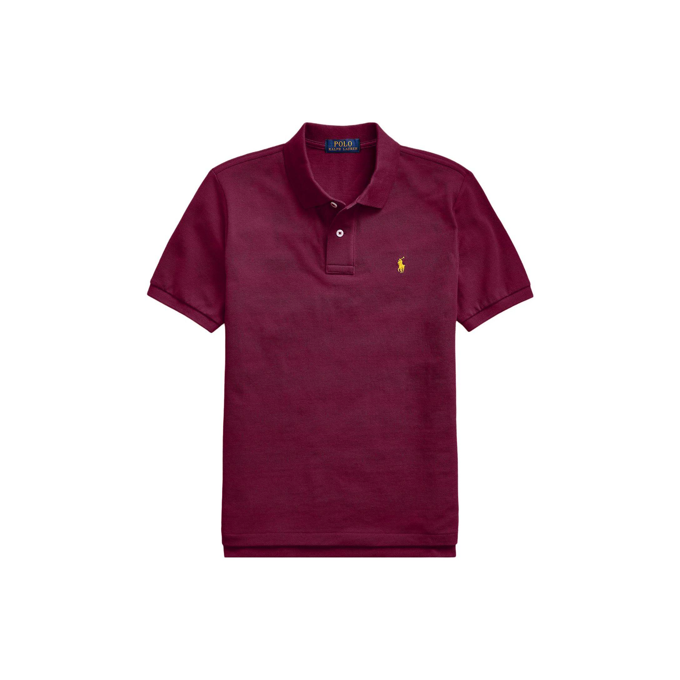 

Polo Ralph Lauren Футболка-поло с коротким рукавом Детская Летняя коллекция 2023 Однотонная Вышивка логотипа Пуловер Детские топы Бордовый 323720732-001 L