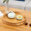 Bamboo Tray Custom Creative Baking Binaural Portable Round Tea Tray Home Tea Set Small Tea Tray