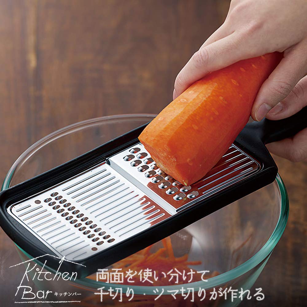 Shimomura Kougyou Kitchen Bar for Julienne and Dishwasher Made in 290 x 90 x 30mm KIB-612 Japanese-Made Garnish, Safe, Tsubame-Sanjo, Niigata, Black,