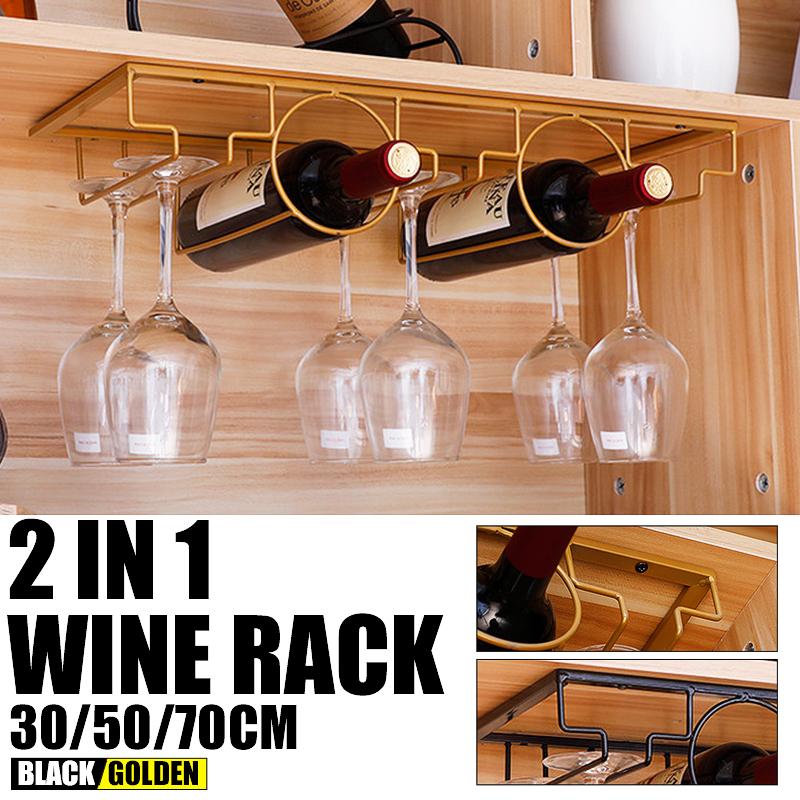 3//5/7 Fack Järn Vinställ Glasställ Bartender Hängställ för Stjälkglas Barverktyg Under Skåp Stjälkglasorganisatör Glas Pokal Järnställ