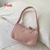 Women Travel Shoulder Bags Female PU Leather Zipper Shopping Underarm Bags Pure Color Small Purse  Purses and Handbags